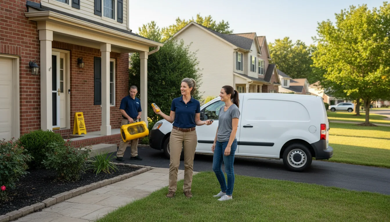 Residential water damage restoration in Pollock, LA
